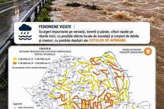 Cod portocaliu și Cod galben de inundații în cea mai mare parte a țării