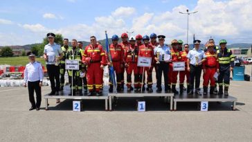 Vâlcea: Pompierii din Mureș și Covasna – câștigătorii Competiției Naționale de Descarcerare și Acordare a Primului Ajutor Calificat