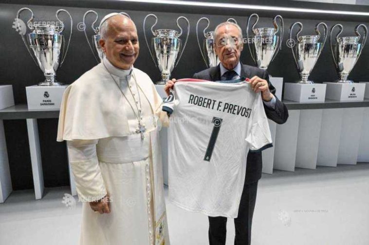 Fotbal: Papa Leon al XIV-lea a devenit membru de onoare al clubului Real Madrid