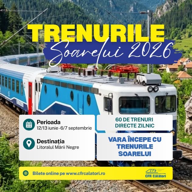 Trenurile Soarelui 2026 au intrat în circulație; restricții temporare în stația Costinești Tabără