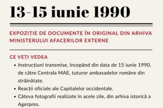 MAE marchează 36 de ani de la Mineriada din 1990 printr-o expoziție de documente diplomatice declasificate