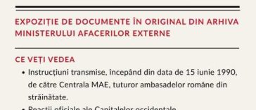 MAE marchează 36 de ani de la Mineriada din 1990 printr-o expoziție de documente diplomatice declasificate