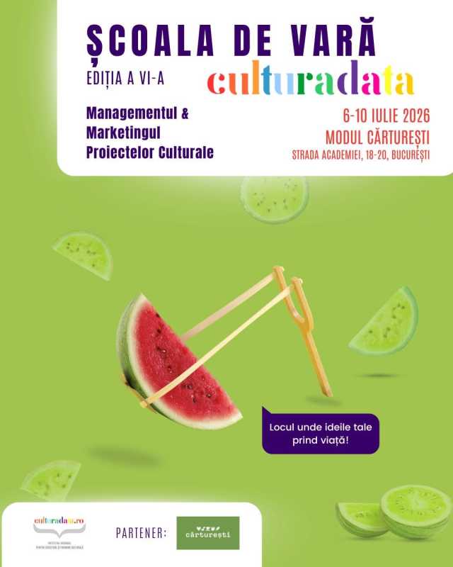 Viitorii manageri culturali – invitați să se înscrie la Școala de Vară Culturadata, până pe 25 iunie