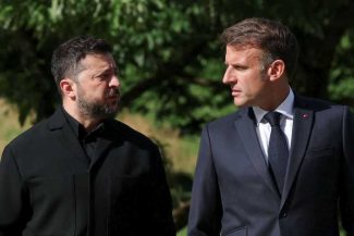 Președintele ucrainean Volodimir Zelenski a sosit la summitul G7 de la Evian