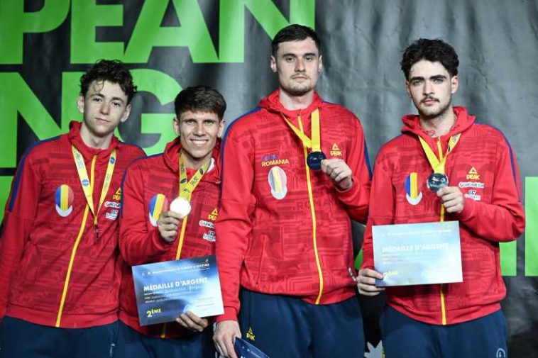 Scrimă: Echipa masculină de sabie a României, medaliată cu argint la Europene