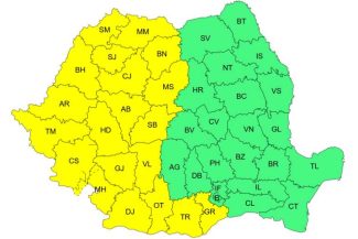 ANM: Cod galben de caniculă și disconfort termic accentuat în 20 de județe, duminică