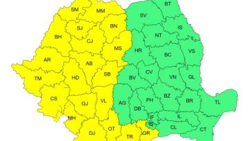 ANM: Cod galben de caniculă și disconfort termic accentuat în 20 de județe, duminică