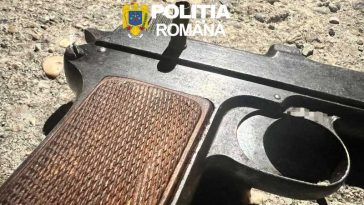 Hunedoara: Bărbat de 75 de ani, reținut de polițiști după ce și-a amenințat soția cu un pistol