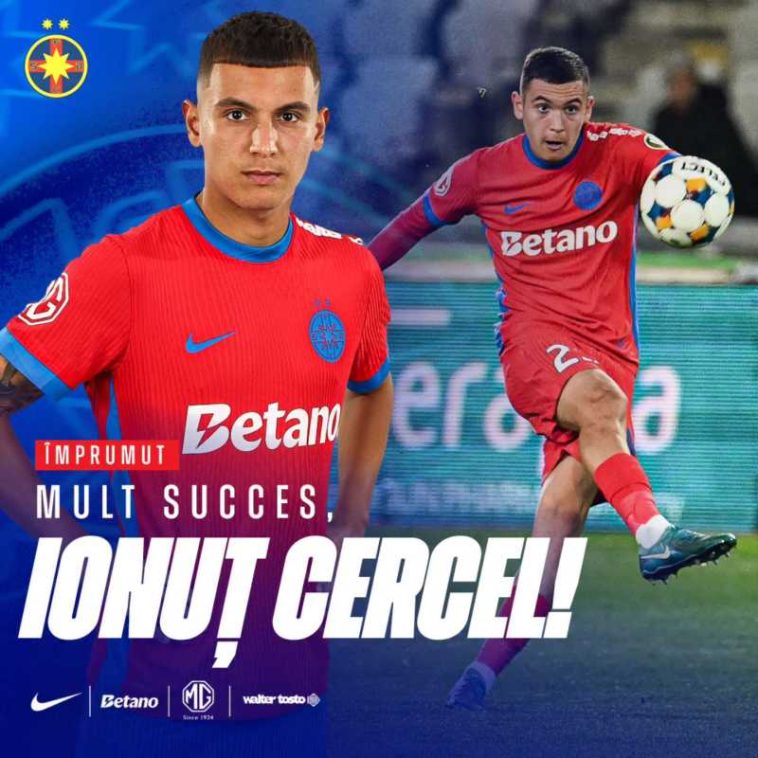Fotbal: Fundașului Ionuț Cercel, împrumutat de FCSB la Farul Constanța