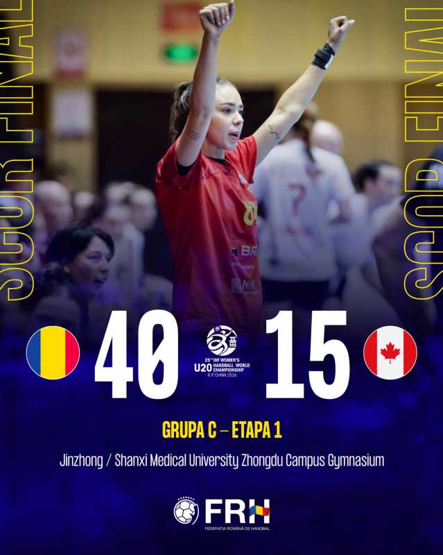 Handbal feminin: România a debutat cu o victorie categorică la Campionatul Mondial Under-20
