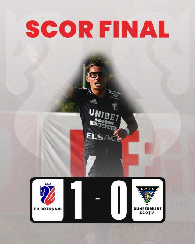 Fotbal: FC Botoșani a câștigat meciul amical cu Dunfermline (1-0)