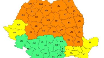 ANM: Cod portocaliu de caniculă în peste jumătate din țară, miercuri; Cod galben, în șase județe
