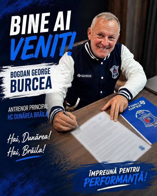 Handbal feminin: Dunărea Brăila anunţă numirea lui Bogdan Burcea în funcţia de antrenor principal