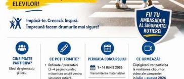 CNAIR lansează concursul de idei şi creativitate pentru creşterea siguranţei rutiere prin informarea şi educarea elevilor