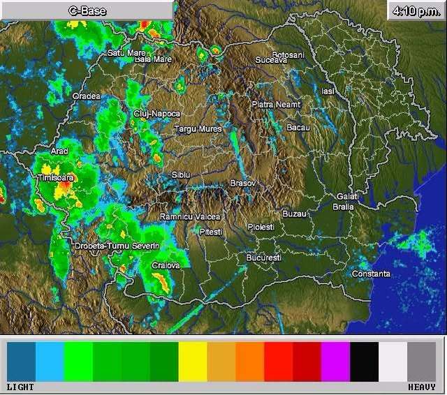 Şapte radare noi, care detectează şi monitorizează continuu fenomenele extreme, amplasate de Administraţia Naţională de Meteorologie / Fiecare poate monitoriza non-stop o zonă geografică circulară cu o rază de până la 230 de kilometri