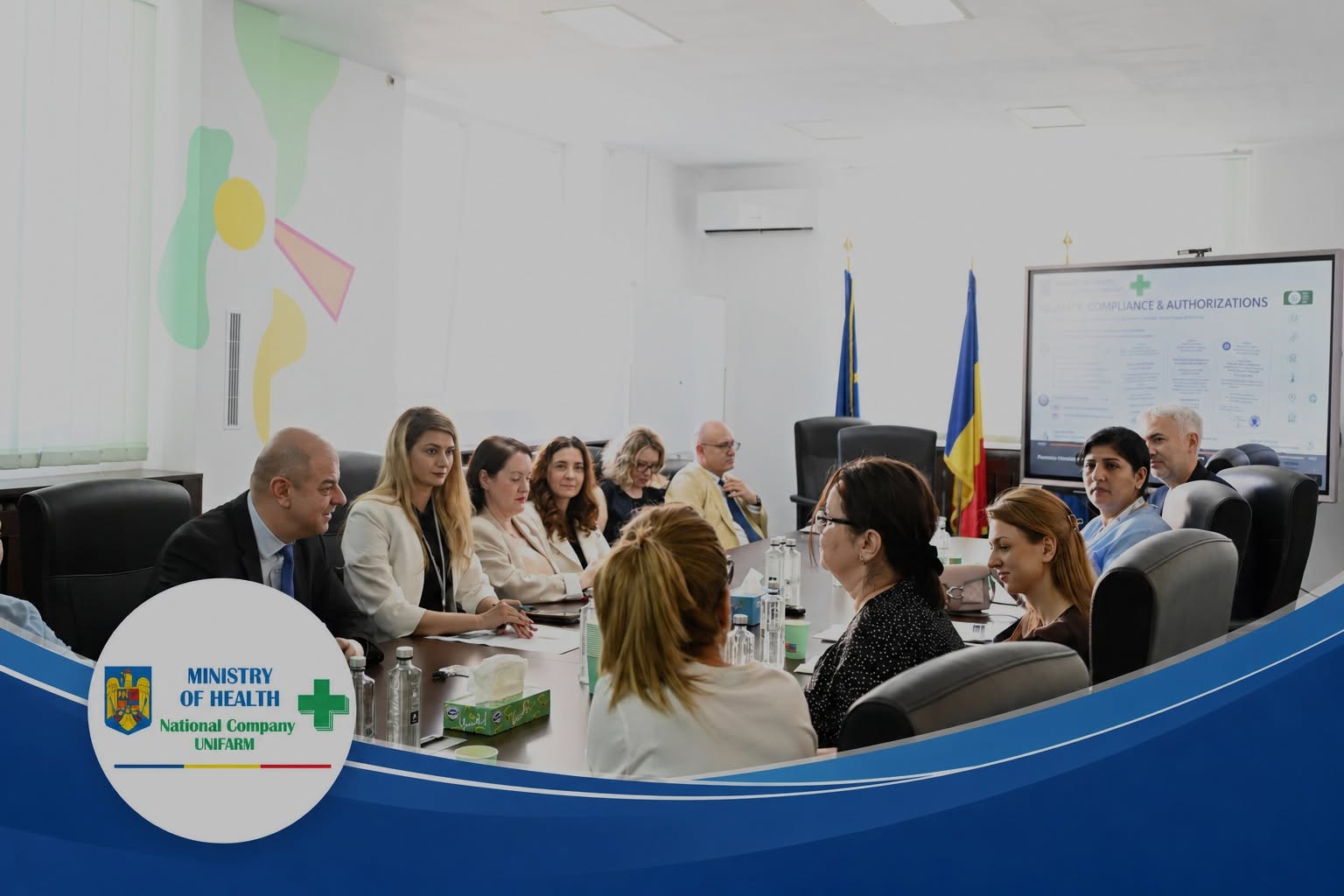 Reprezentanți UNIFARM în cadrul Misiunii economice a Francofoniei în Europa Centrală și de Est, desfășurată la București.