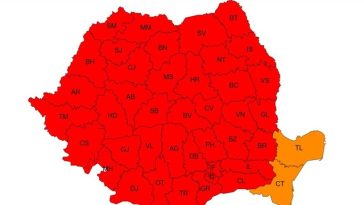 Cod roşu de căldură extremă în toate judeţele ţării, mai puţin Tulcea şi Constanţa, unde este cod portocaliu / Temperaturile vor depăşi 41 de grade Celsius / Până şi nopţile vor fi tropicale / Instabilitate atmosferică în cea mai mare parte a ţării
