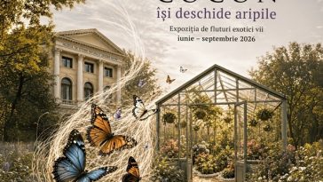 „Cocon”, expoziţia de fluturi exotici vii se mută în sera Muzeului „Antipa”