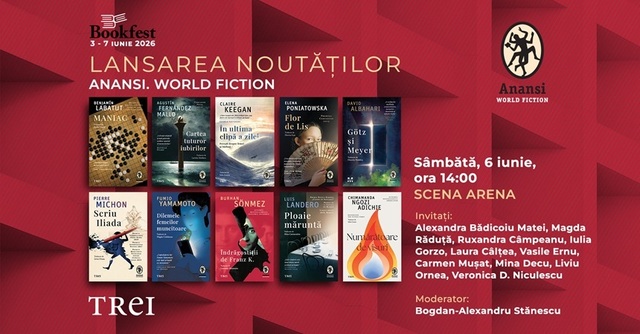 Anansi. World Fiction, la Bookfest 2026 – Peste 20 de titluri noi şi autori importanţi precum Gheorghi Gospodinov şi Elena Alexieva