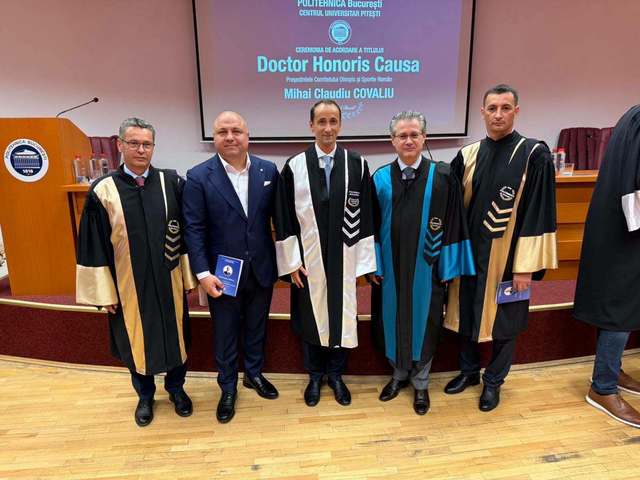 Mihai Covaliu, distins cu titlul de Doctor Honoris Causa la Centrul Universitar Piteşti – Politehnica Bucureşti