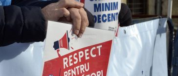 Sindicaliști de la CNS ‘Cartel Alfa’ protestează față de blocarea dialogului social de către organizațiile patronale