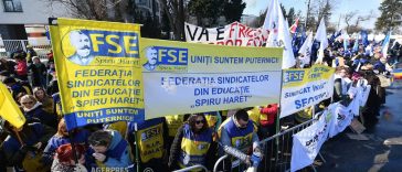 Jandarmeria Capitalei: Protest al sindicaliștilor din învățământ, miercuri, în fața Guvernului și a Parlamentului