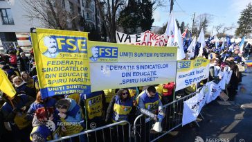 Jandarmeria Capitalei: Protest al sindicaliștilor din învățământ, miercuri, în fața Guvernului și a Parlamentului