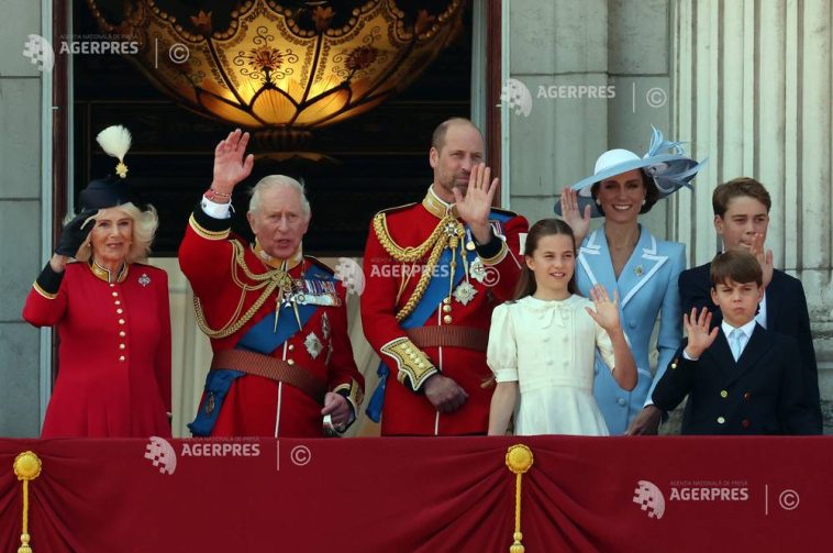Parada militară ‘Trooping the Colour’, organizată la Londra, pentru a marca ziua regelui Charles al III-lea