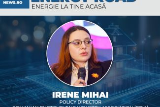 Irene Mihai (RPIA) va vorbi despre problemele pe care le întâmpină parcurile fotovoltaice la evenimentul News.ro “Energy Road – Energie la tine acasă” – ediţia a VIII-a