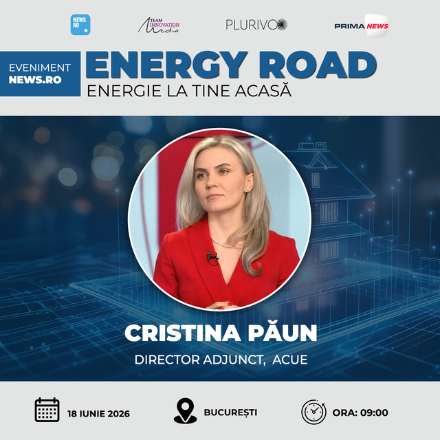 Cristina Păun, director adjunct al Federaţiei ACUE, participă la evenimentul premium tradiţional al News.ro “Energy Road – Energie la tine acasă” – ediţia a VIII-a