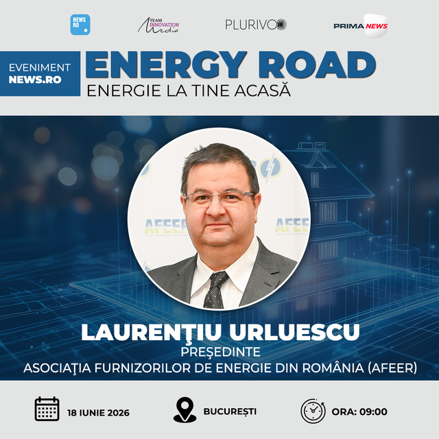 Preşedintele Asociaţiei Furnizorilor de Energie din România, Laurenţiu Urluescu, participă la evenimentul News.ro “Energy Road – Energie la tine acasă” – ediţia a VIII-a