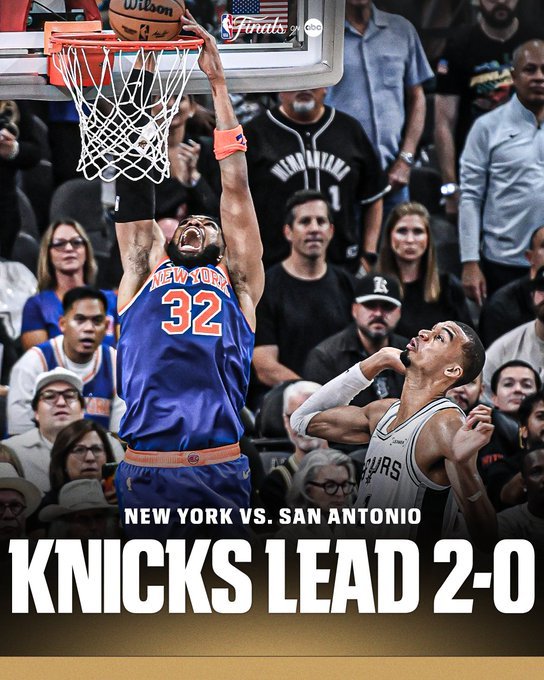 New York Knicks a învins San Antonio Spurs, scor 105-104 şi conduce cu 2-0 în finala NBA