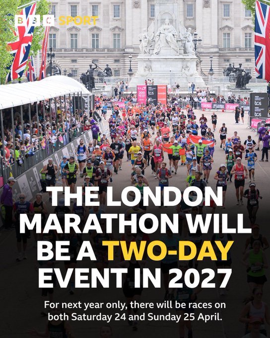 Pentru prima oară în istoria sa, Maratonul de la Londra se va desfăşura pe parcursul a două zile