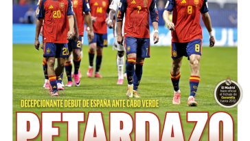Cupa Mondială 2026: Presa spaniolă, nemiloasă la adresa naţionalei lui Luis de la Fuente, după remiza cu Capul Verde