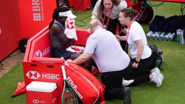 Tenis: Victoria Mboko s-a accidentat la genunchi la simplu, la Queen’s Club. Participarea ei în sferturile de dublu alături de Serena Williams este incertă