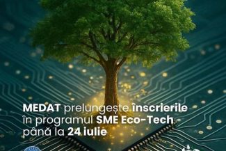 Ministerul Economiei: Termen prelungit până la epuizarea bugetului pentru înscrierea în programul SME Eco-Tech. Grant nerambursabil de până la 40% din valoarea investiţiei pentru IMM-uri