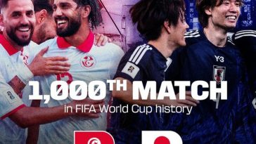 Japonia a învins Tunisia, scor 4-0, în meciul 1.000 din istoria Cupei Mondiale. Partida a fost arbitrată de Istvan Kovacs