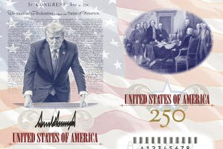 Trump prezintă un nou paşaport american, cu o fotografie memorabilă a sa