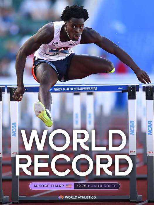 Record din 2012 doborât: Ja’Kobe Tharp a stabilit un record mondial la proba de 110 m garduri la o competiţie universitară – VIDEO