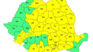 ANM: Instabilitate atmosferică şi averse însemnate cantitativ în mare parte din ţară, vineri şi sâmbătă/ Pe alocuri vor fi căderi de grindină şi vijelii