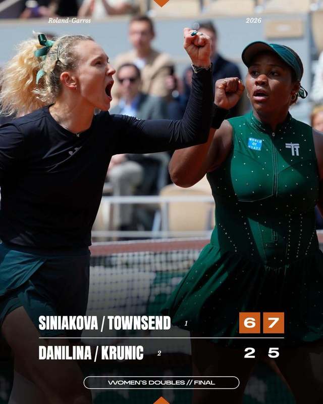 Katerina Siniakova şi Taylor Townsend au câştigat proba de dublu feminin la Roland-Garros