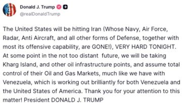 Trump ameninţă că atace că ”foarte puternic” Iranul ”în această seară”. El ameninţă să cucerească ”Insula Kharg şi alte infrastructuri petroliere strategice”, ”aşa cum am făcut cu Venezuela”