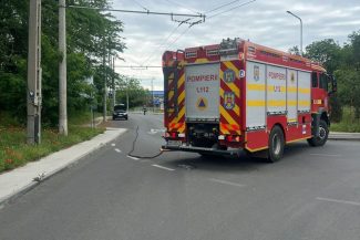 Situaţie de urgenţă în judeţul Sibiu, ca urmare a fisurării rezervorului GPL al unui autoturism care a alimentat la o staţie de carburanţi – FOTO