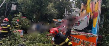 Judeţul Argeş, afectat de furtună. Un copac a căzut pe calea ferată, în comuna Lereşti, iar la Câmpulung un arbore s-a prăbuşit în Grădina publică