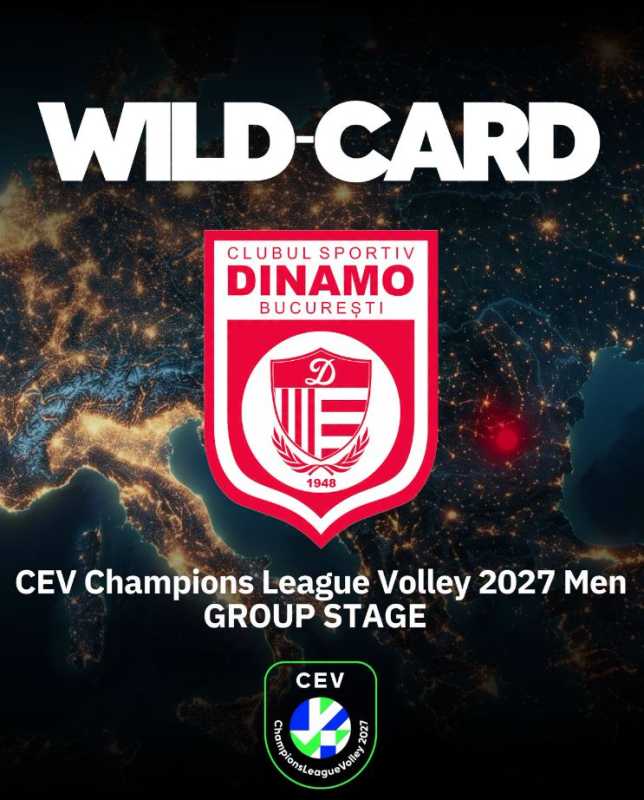 Volei masculin: CS Dinamo a primit un wild card și va participa în grupele CEV Champions League