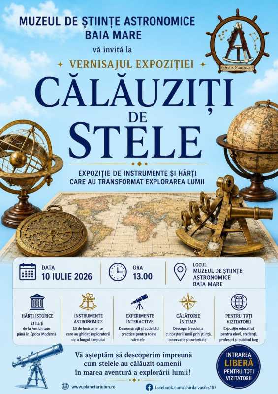 Maramureș: Expoziție de hărți și instrumente de navigație pentru publicul pasionat de știință