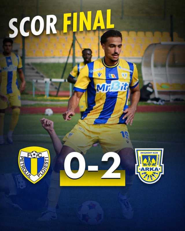 Fotbal: Petrolul Ploiești, învinsă cu 2-0 de Arka Gdynia în ultimul amical din Polonia