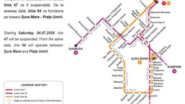 Traseul liniei 54 va fi modificat, începând de sâmbătă; linia de tramvai 47 va fi suspendată temporar