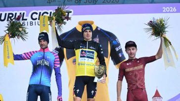 Ciclism: Italianul Lorenzo Finn a câștigat etapa a treia a Turului Sibiului și rămâne lider la general