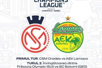 Baschet masculin: AEK Larnaca, prima adversară a echipei CSM Oradea, în calificările pentru Liga Campionilor